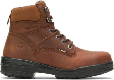 Pre-owned Wolverine Mens Durashocks Slip Resistant Steel Toe 6 Inch Work Boot In Brown
