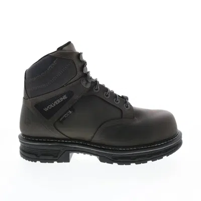 Wolverine Mens' Hellcat 6 Inch Leather Safety Work Boots In Charcoal Grey In Gray