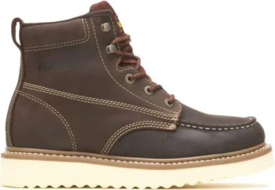Pre-owned Wolverine Mens Loader 6 Inch Soft Toe Wedge Work Boot In Brown