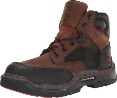 Pre-owned Wolverine Mens Raider Durashocks Heavy Duty 6 Inch Carbonmax Work Boot In Brown
