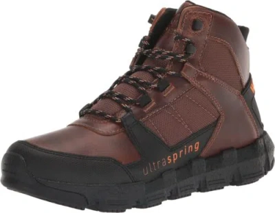 Pre-owned Wolverine Mens Rev Ultraspring Durashocks Vent Work Boot In Tobacco