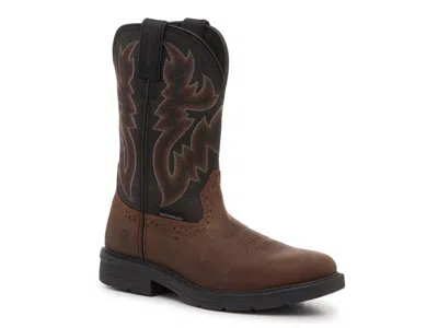 Wolverine Rancher Level Waterproof Steel Toe Work Boot In Brown