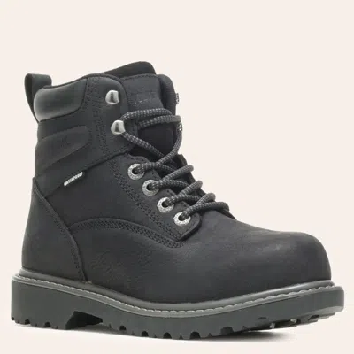 Wolverine Women's Floorhand Black Waterproof Round Steel Toe Work Boots