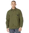 Wolverine Work Shirt Jacket Mens Olive Green Cotton Long Sleeve Gbo287 In Green