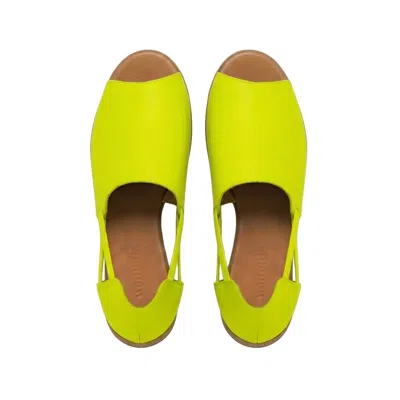Womads Women's Yellow Fluo Green Peep Toes