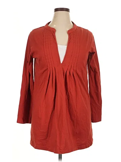 Pre-owned Woman Within 3/4 Sleeve T-shirt In Red