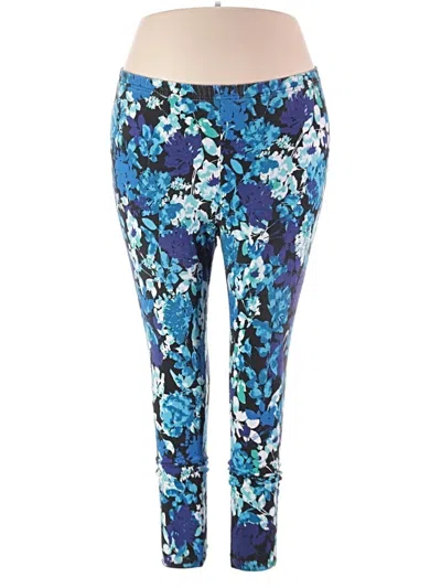 Pre-owned Woman Within Active Pants In Blue