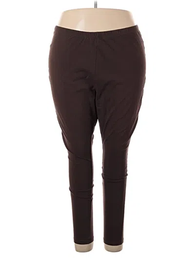 Pre-owned Woman Within Active Pants In Brown