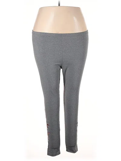 Pre-owned Woman Within Active Pants In Gray