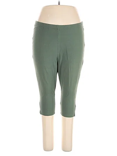 Pre-owned Woman Within Active Pants In Green