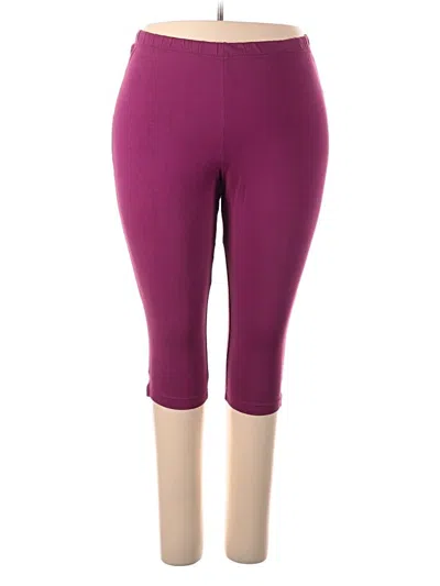 Pre-owned Woman Within Active Pants In Purple