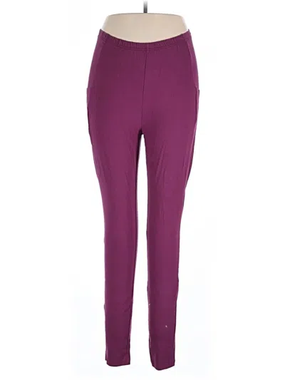Pre-owned Woman Within Active Pants In Purple