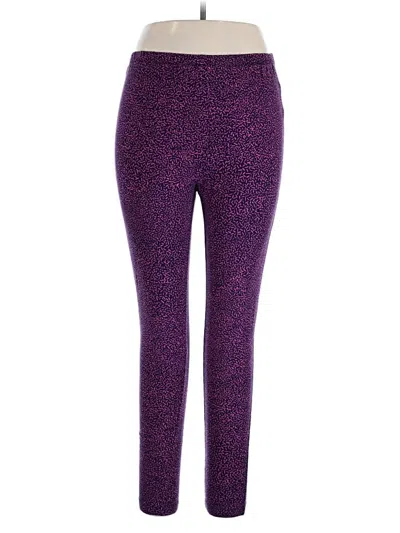 Pre-owned Woman Within Active Pants In Purple