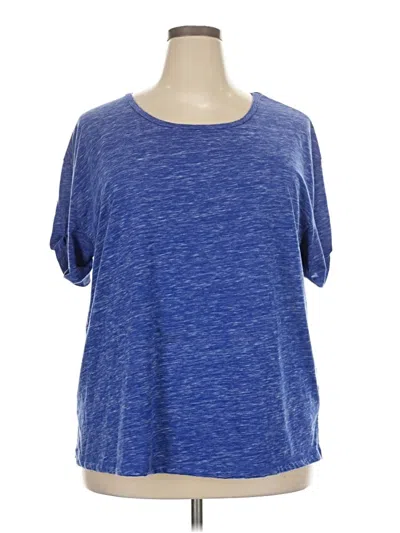 Pre-owned Woman Within Active T-shirt In Blue
