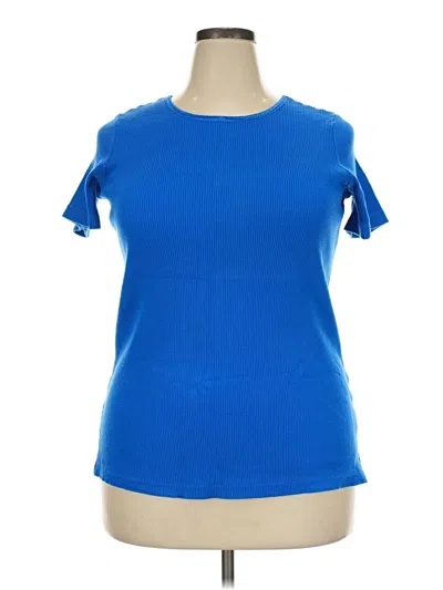 Pre-owned Woman Within Active T-shirt In Blue
