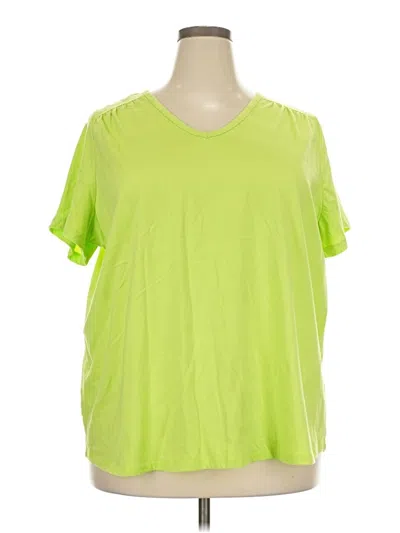 Pre-owned Woman Within Active T-shirt In Green