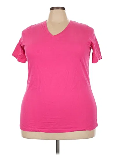 Pre-owned Woman Within Active T-shirt In Pink
