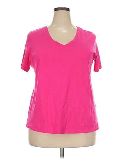 Pre-owned Woman Within Active T-shirt In Pink