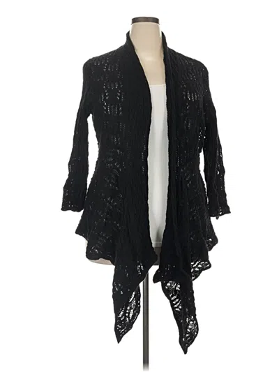 Pre-owned Woman Within Cardigan Sweater In Black