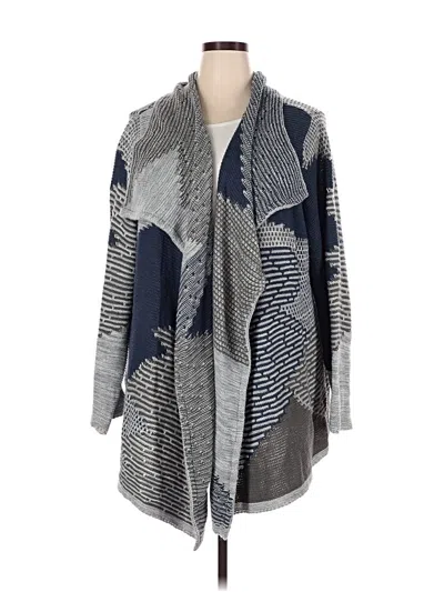 Pre-owned Woman Within Cardigan Sweater In Gray