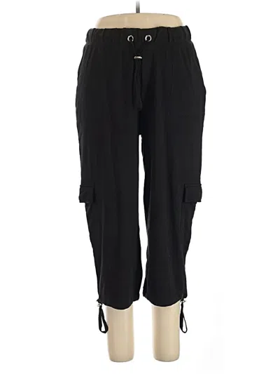 Pre-owned Woman Within Cargo Pants In Black