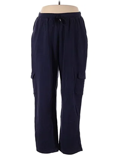 Pre-owned Woman Within Cargo Pants In Blue