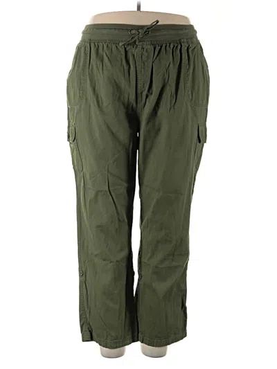 Pre-owned Woman Within Cargo Pants In Green
