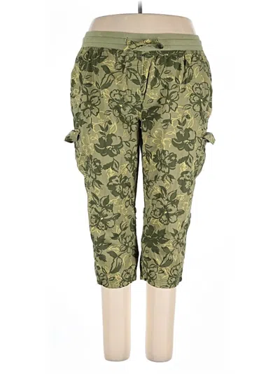 Pre-owned Woman Within Cargo Pants In Green