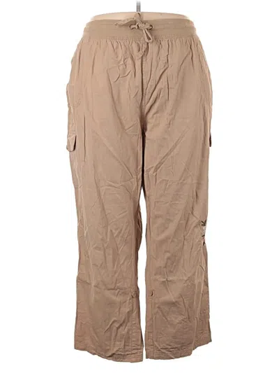 Pre-owned Woman Within Cargo Pants In Tan