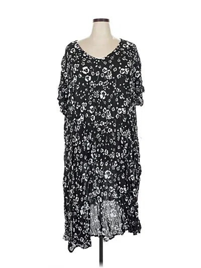 Pre-owned Woman Within Casual Dress In Black