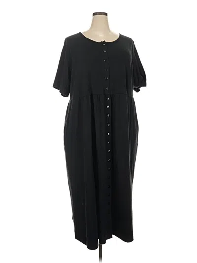 Pre-owned Woman Within Casual Dress In Black