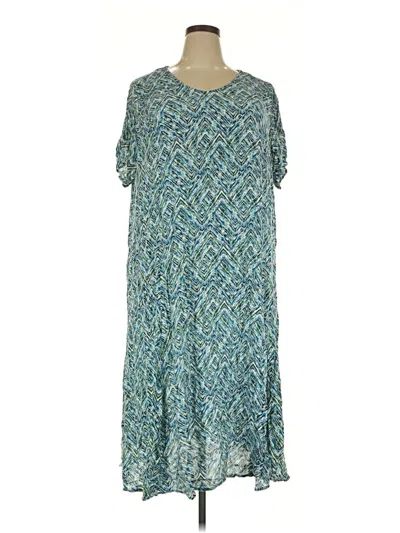 Pre-owned Woman Within Casual Dress In Blue