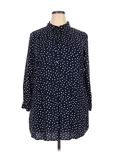 Pre-owned Woman Within Casual Dress In Blue