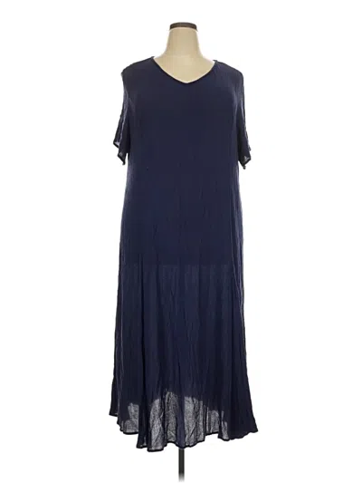 Pre-owned Woman Within Casual Dress In Blue