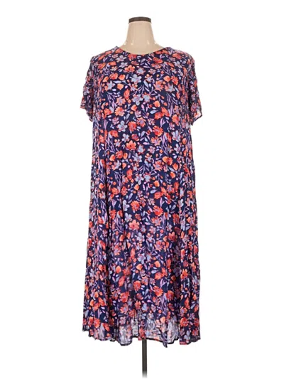 Pre-owned Woman Within Casual Dress In Blue