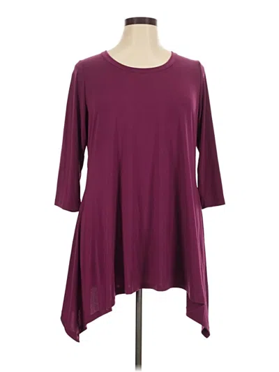 Pre-owned Woman Within Casual Dress In Burgundy