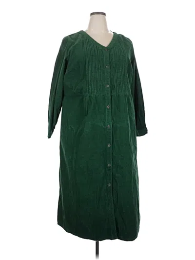 Pre-owned Woman Within Casual Dress In Green