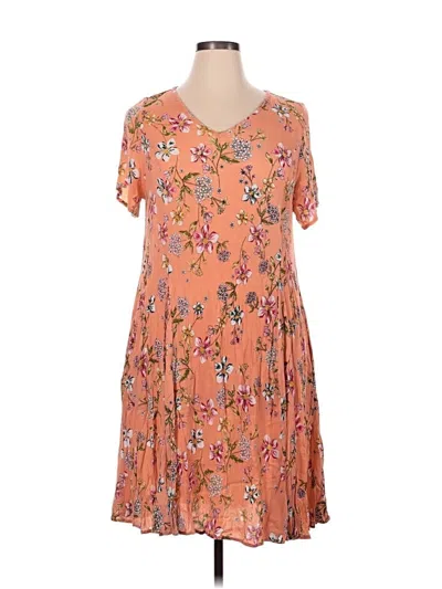 Pre-owned Woman Within Casual Dress In Orange