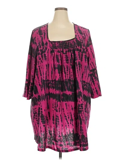 Pre-owned Woman Within Casual Dress In Pink