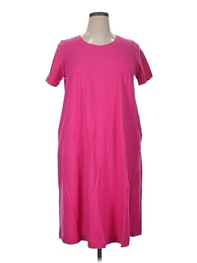Pre-owned Woman Within Casual Dress In Pink