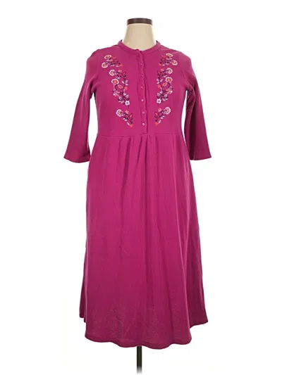 Pre-owned Woman Within Casual Dress In Purple