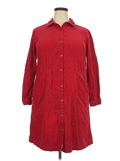 Pre-owned Woman Within Casual Dress In Red
