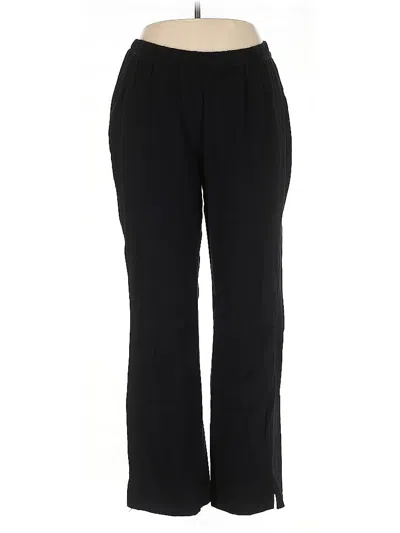 Pre-owned Woman Within Casual Pants In Black