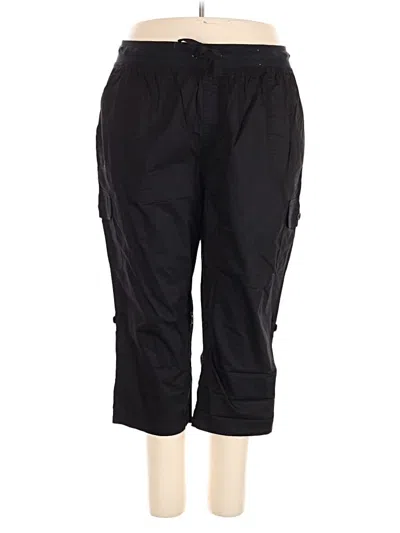 Pre-owned Woman Within Casual Pants In Black