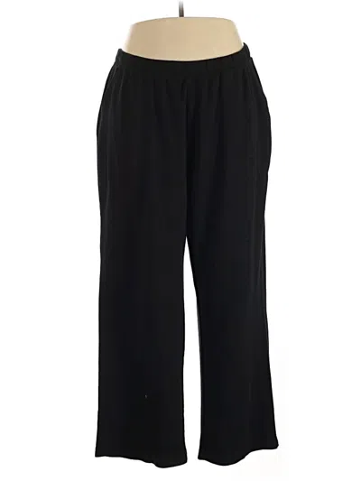 Pre-owned Woman Within Casual Pants In Black