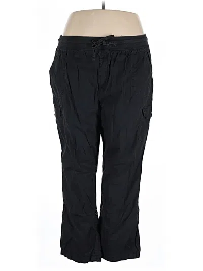 Pre-owned Woman Within Casual Pants In Black