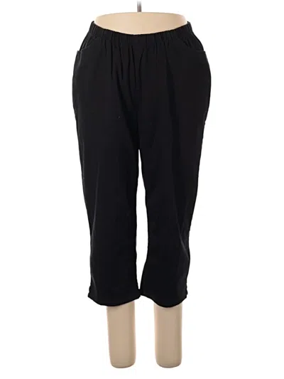 Pre-owned Woman Within Casual Pants In Black