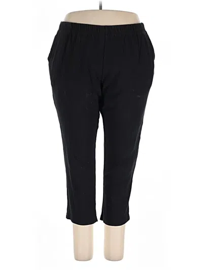 Pre-owned Woman Within Casual Pants In Black