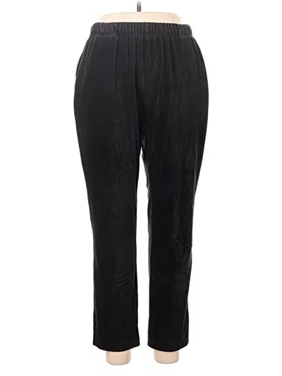 Pre-owned Woman Within Casual Pants In Black