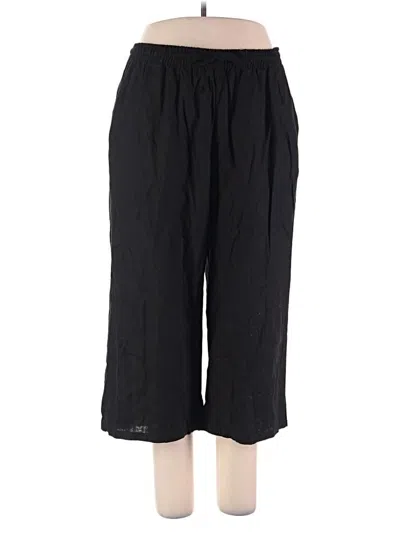 Pre-owned Woman Within Casual Pants In Black